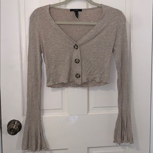 ⚡️SALE⚡️ Bell Sleeve Cropped Long Sleeve Shirt